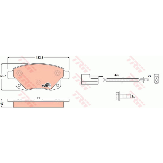 GDB1725 - Brake Pad Set, disc brake 