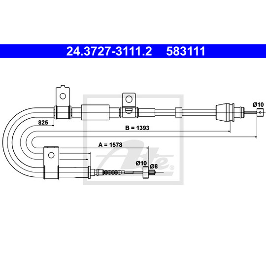 24.3727-3111.2 - Cable, parking brake 