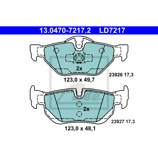 13.0470-7217.2 - Brake Pad Set, disc brake 