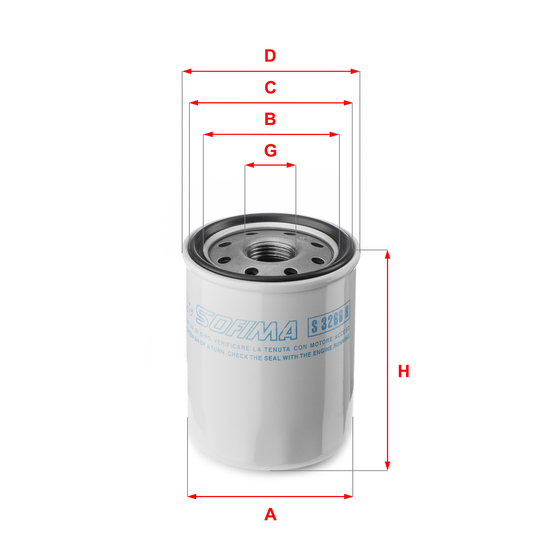 S 3266 R - Oil filter 