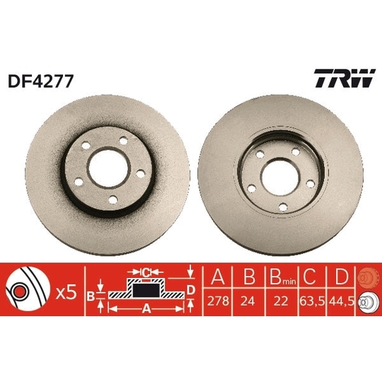 DF4277 - Brake Disc 