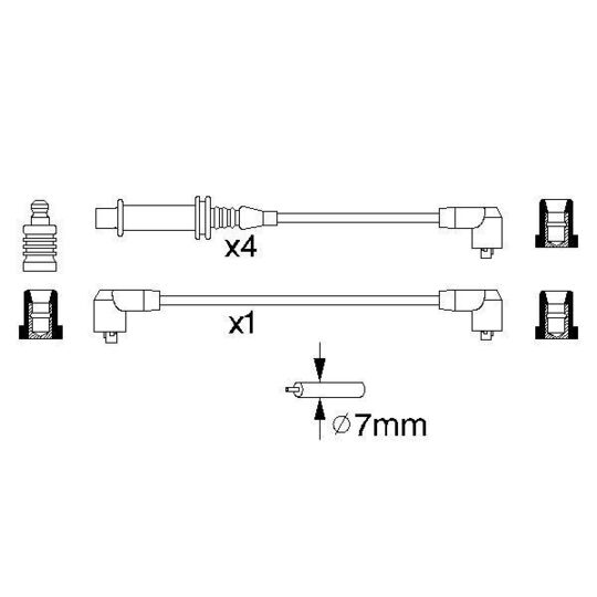 0 986 356 825 - Ignition Cable Kit 