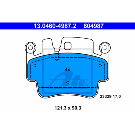 13.0460-4987.2 - Brake Pad Set, disc brake 
