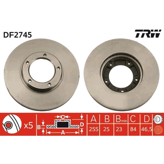 DF2745 - Brake Disc 