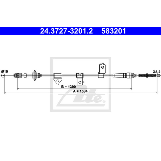 24.3727-3201.2 - Cable, parking brake 