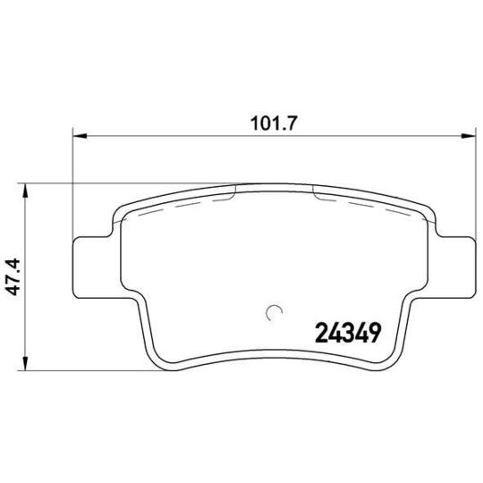 P 23 104 - Brake Pad Set, disc brake 