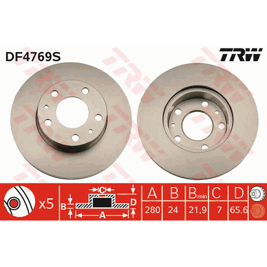 DF4769S - Brake Disc 
