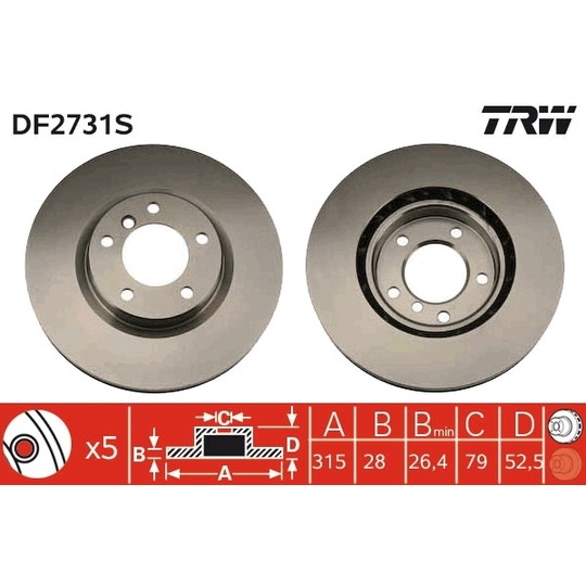 DF2731S - Bromsskiva 