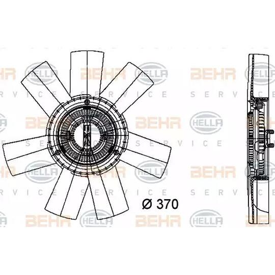 8MV 376 733-361 - Fan, radiator 