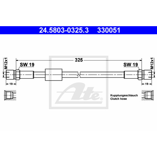 24.5803-0325.3 - Clutch Hose 