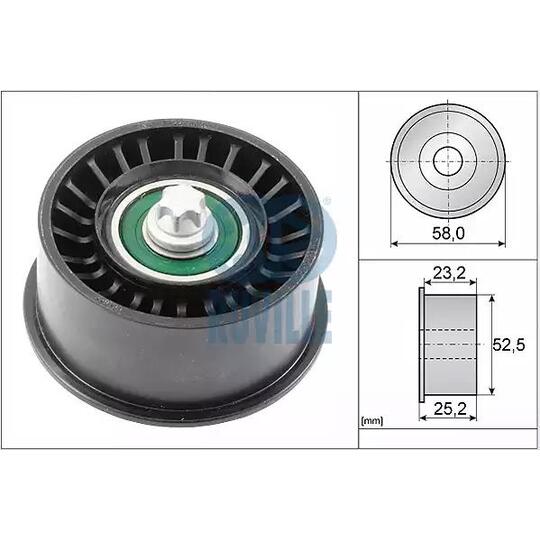 55373 - Deflection/Guide Pulley, timing belt 