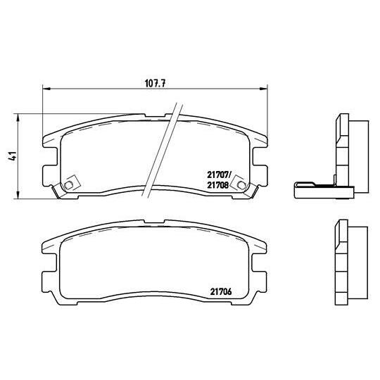 P 54 012 - Brake Pad Set, disc brake 