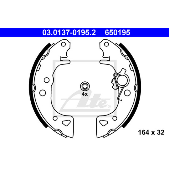 03.0137-0195.2 - Brake Shoe Set 