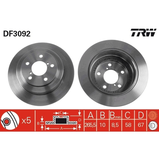 DF3092 - Brake Disc 