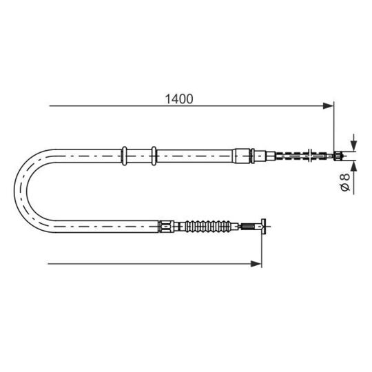 1 987 477 724 - Cable, parking brake 