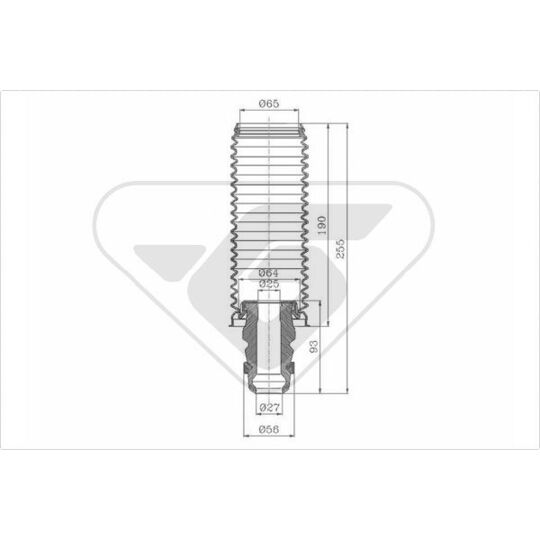 KP041 - Dust Cover Kit, shock absorber 