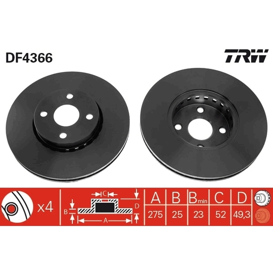 DF4366 - Brake Disc 