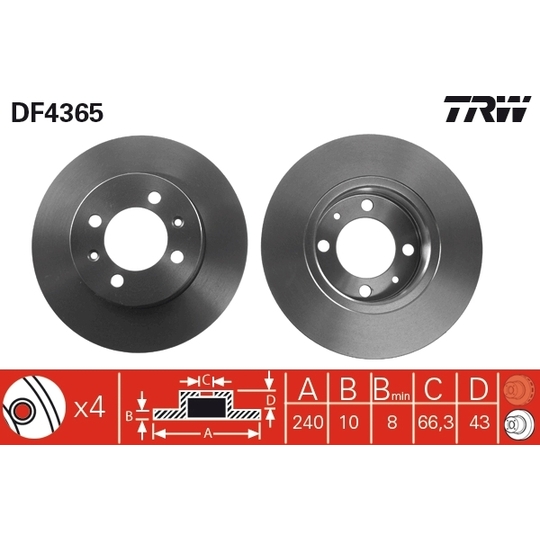DF4365 - Brake Disc 