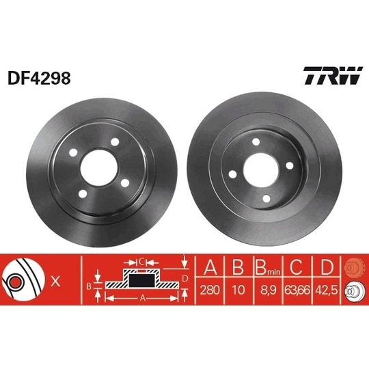 DF4298 - Brake Disc 