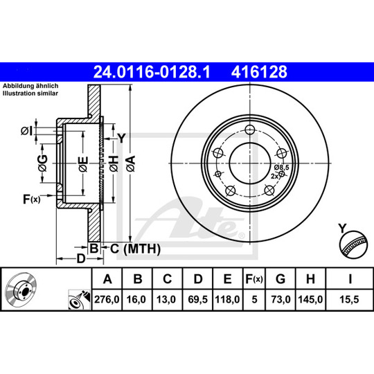 24.0116-0128.1 - Brake Disc 