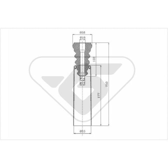 KP043 - Dust Cover Kit, shock absorber 