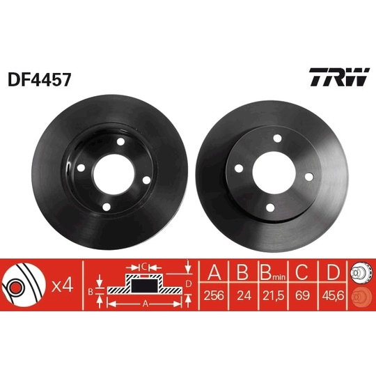 DF4457 - Brake Disc 