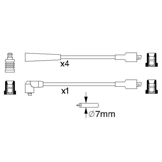 0 986 356 736 - Ignition Cable Kit 