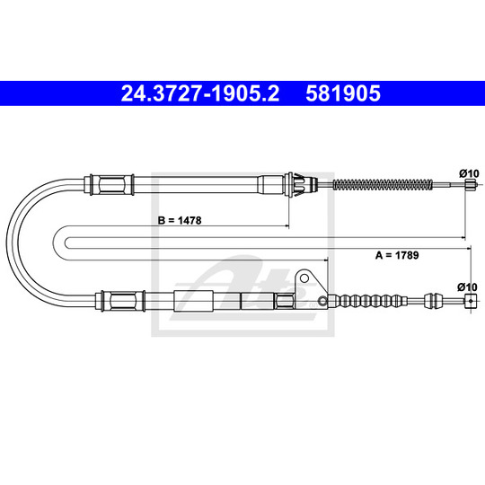 24.3727-1905.2 - Cable, parking brake 