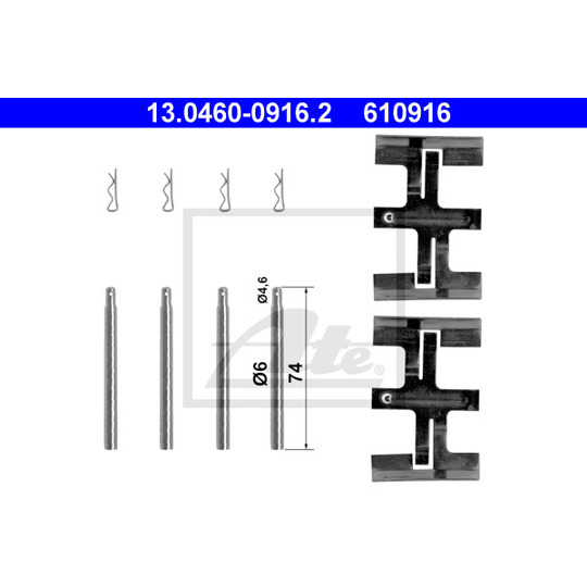 13.0460-0916.2 - Accessory Kit, disc brake pad 