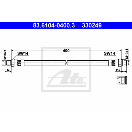 83.6104-0400.3 - Brake Hose 