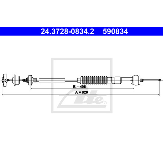 24.3728-0834.2 - Clutch Cable 