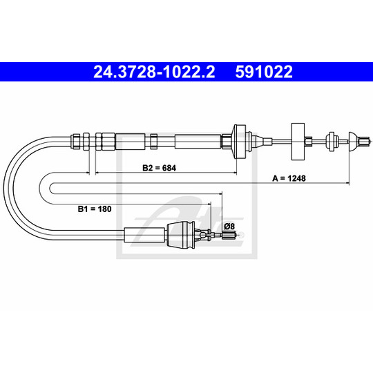 24.3728-1022.2 - Clutch Cable 