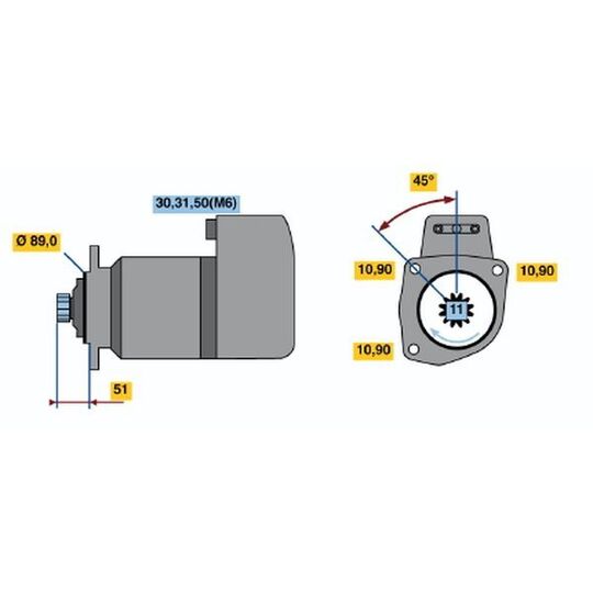 0 001 417 002 - Startmotor 