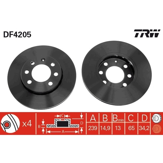 DF4205 - Brake Disc 