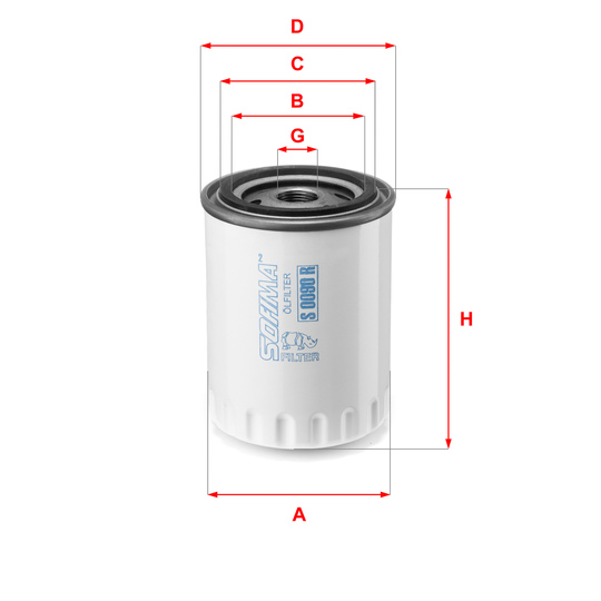 S 0090 R - Oil filter 