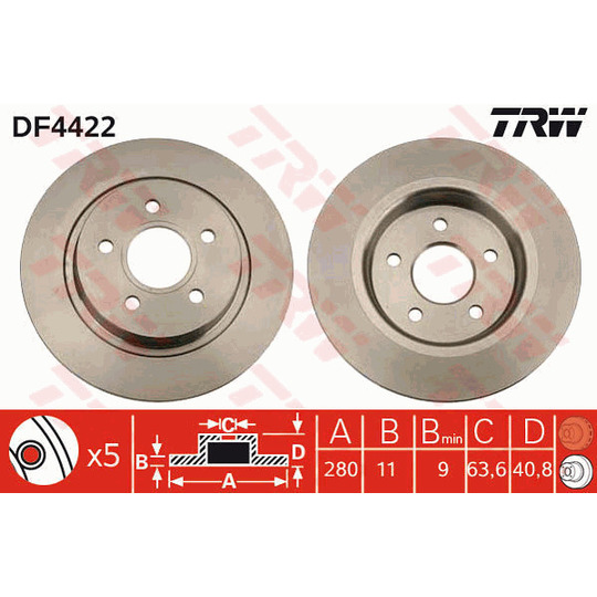 DF4422 - Brake Disc 