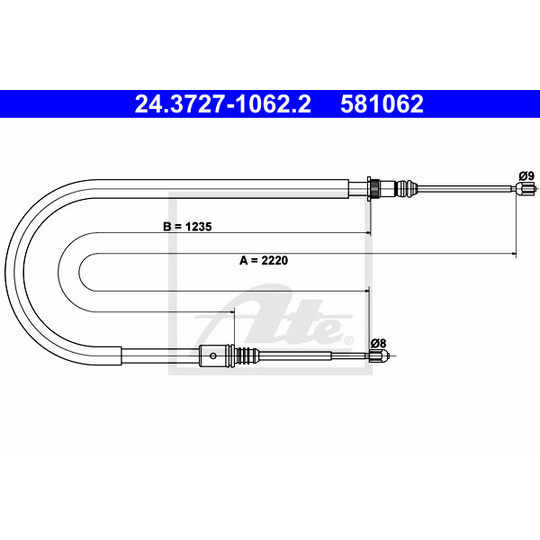 24.3727-1062.2 - Cable, parking brake 