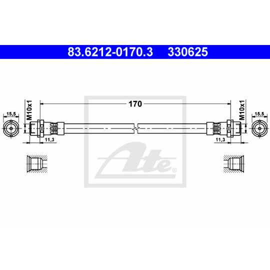 83.6212-0170.3 - Bromsslang 