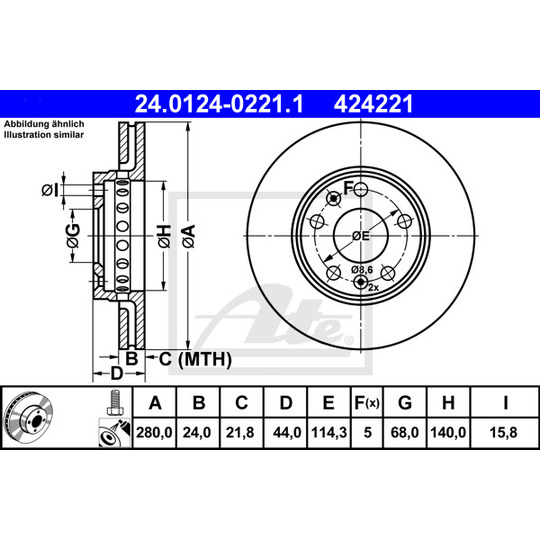 24.0124-0221.1 - Brake Disc 