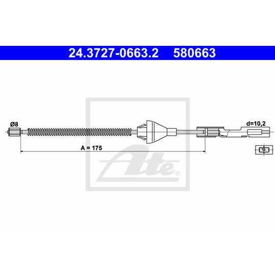 24.3727-0663.2 - Cable, parking brake 