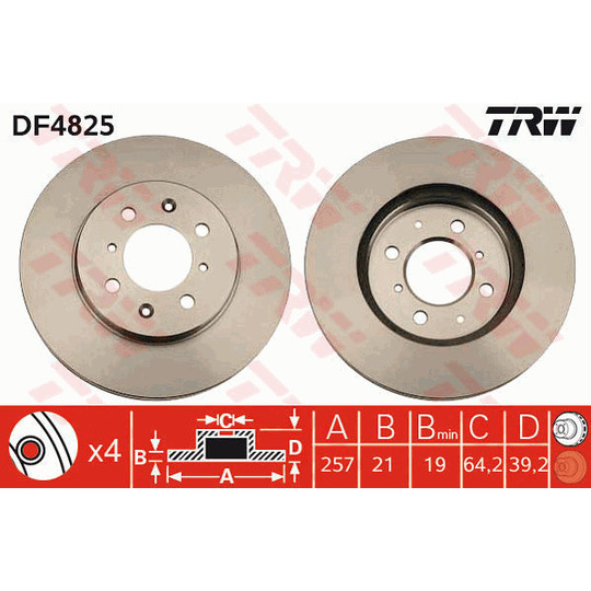 DF4825 - Brake Disc 