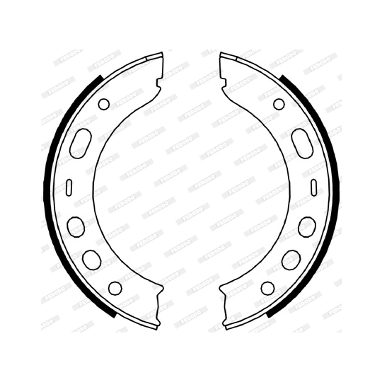 FSB4056 - Brake Shoe Set, parking brake 