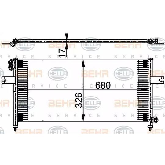 8FC 351 302-041 - Condenser, air conditioning 