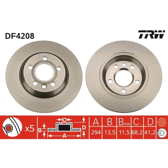 DF4208 - Brake Disc 
