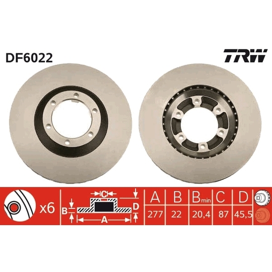 DF6022 - Brake Disc 