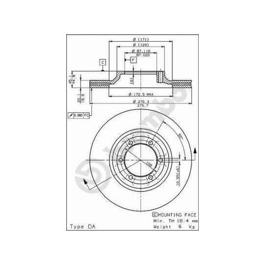 09.5633.10 - Brake Disc 