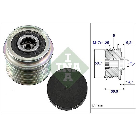 535 0033 10 - Alternator Freewheel Clutch 