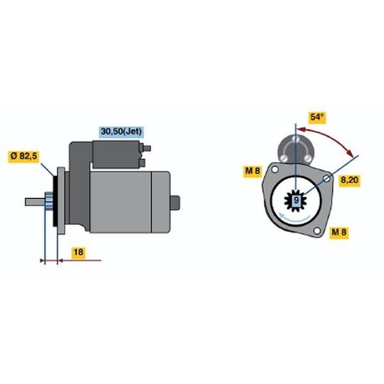 0 986 016 320 - Startmotor 