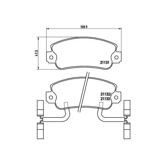 P 23 031 - Brake Pad Set, disc brake 