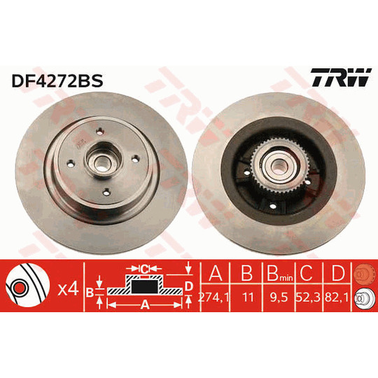 DF4272BS - Brake Disc 